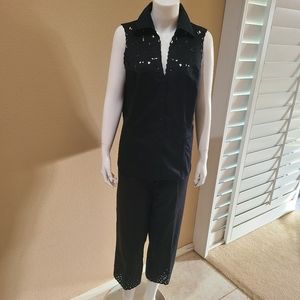 Jones NY black crop pant